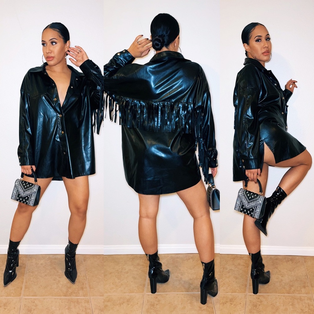 Fauxy In Fringe Leather Jacket